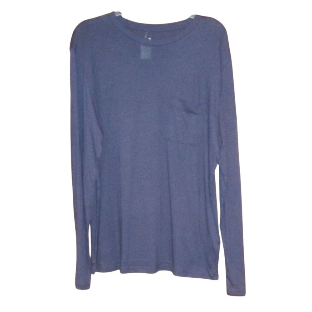 Goodfellow & Co Men's Navy Long Sleeve Pocket Ree Size Medium Soft Cotton Blend